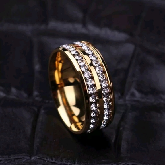 Buy 2~50% Off!!! Unisex Size 8 Double row CZ Infinity band - Picture 6 of 7